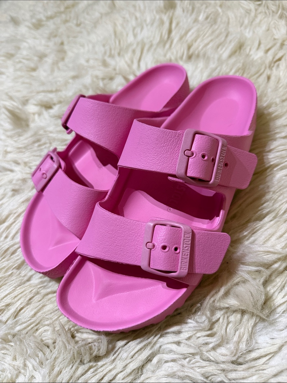 Birkenstock Arizona EVA Slide Sandals in Hot Pink 8